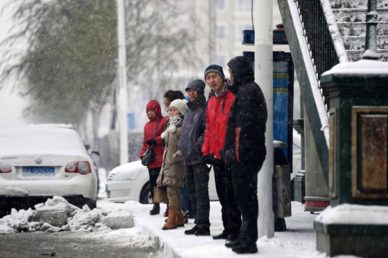 哈爾濱迎來入冬以來首場大雪
